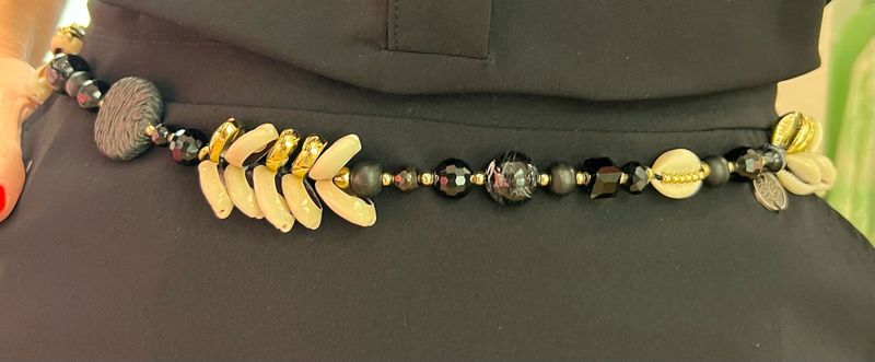 Bohemian riem met zwart