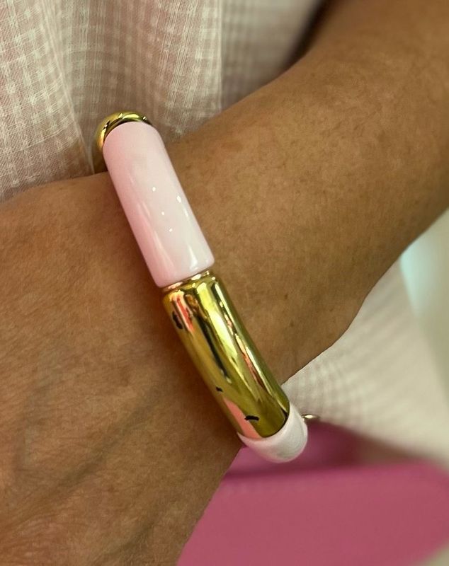 Armband met goud en lichtroze