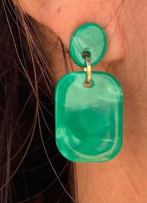 Groene oorbellen