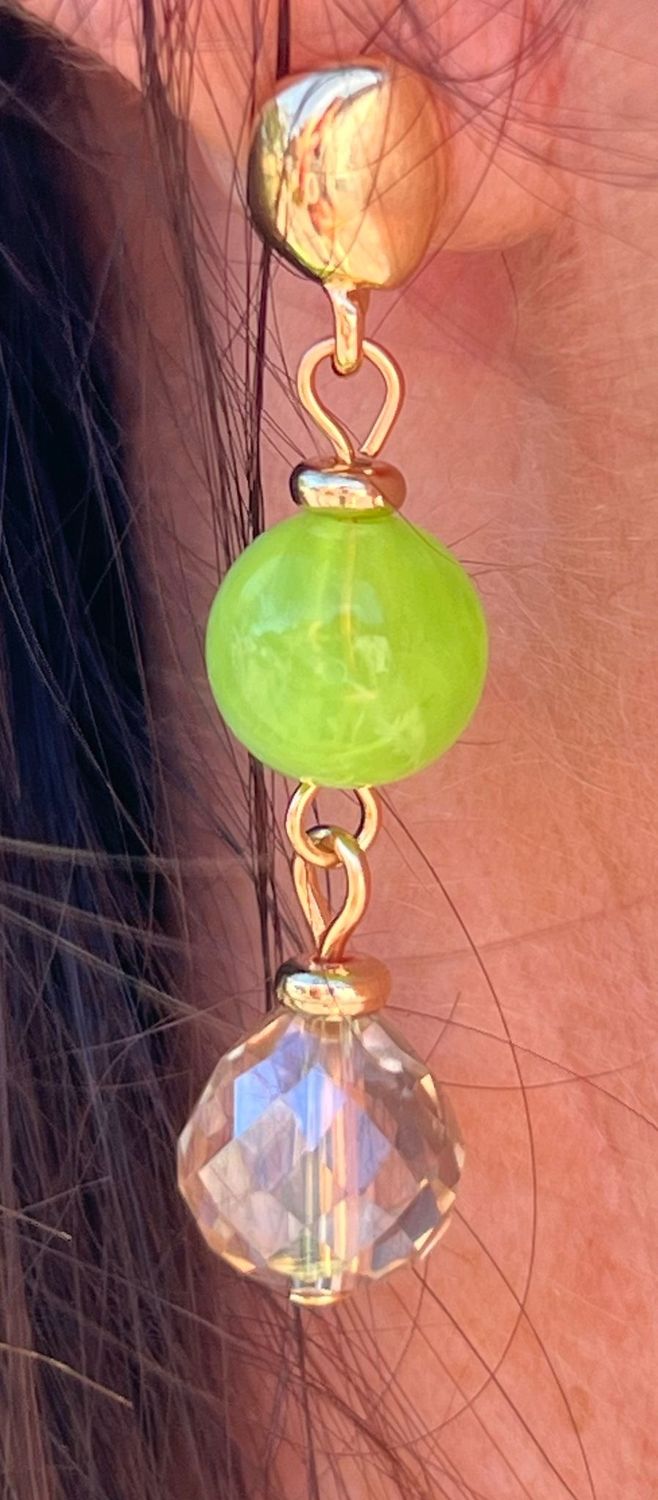 Prachtige oorbellen met groen