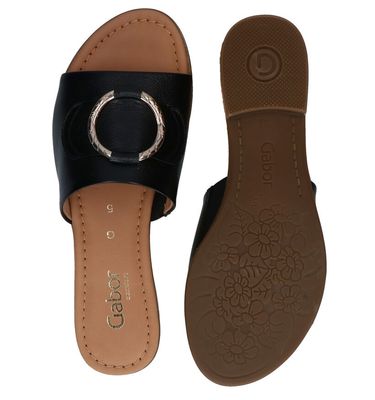 Zwarte slippers gabor Zwarte slippers gabor