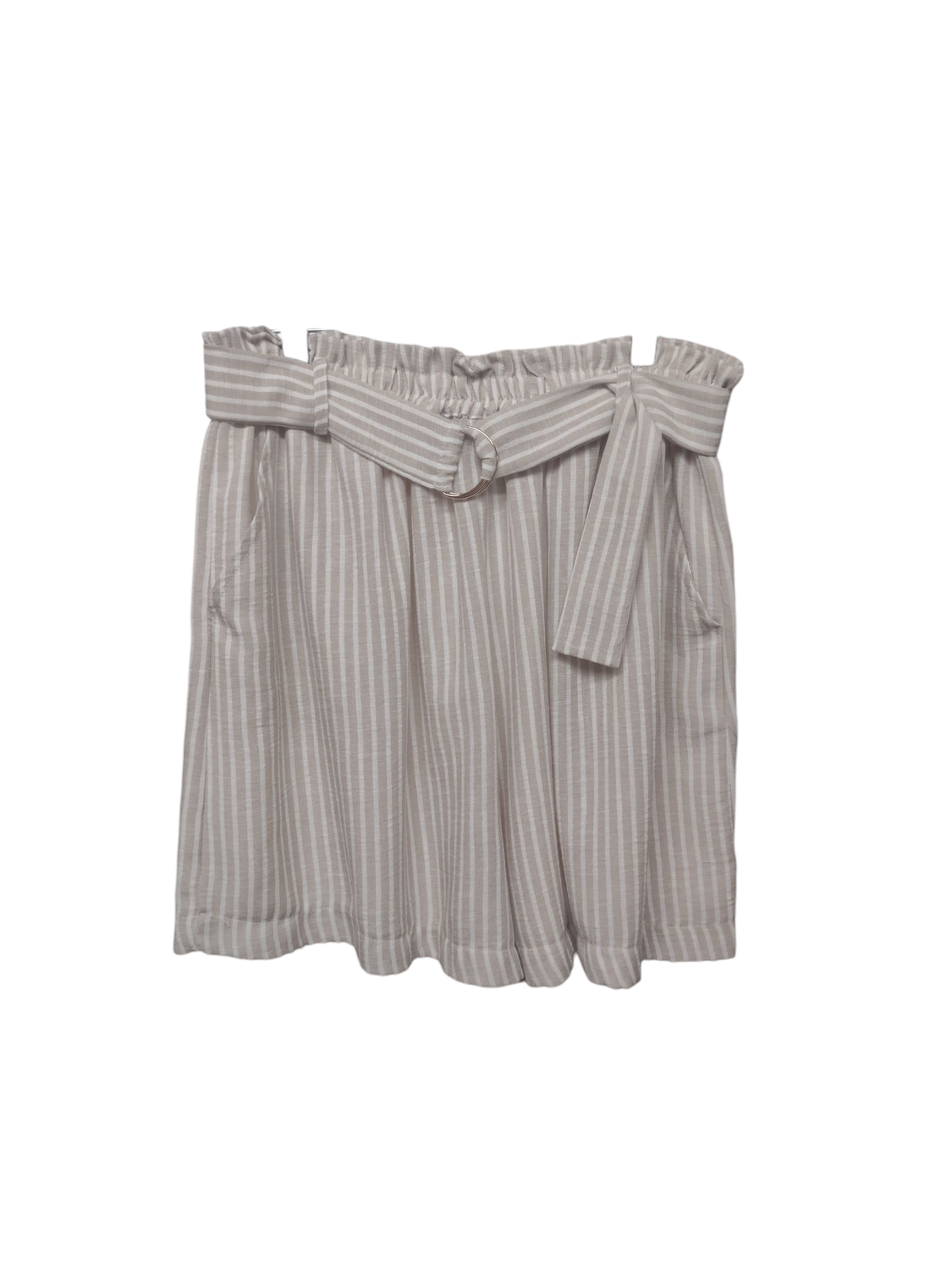 Gestreept shortje met beige (MAAT XL)