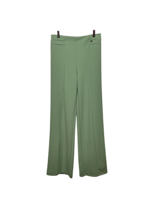 Geklede broek in het saliegroen Geklede broek in het saliegroen