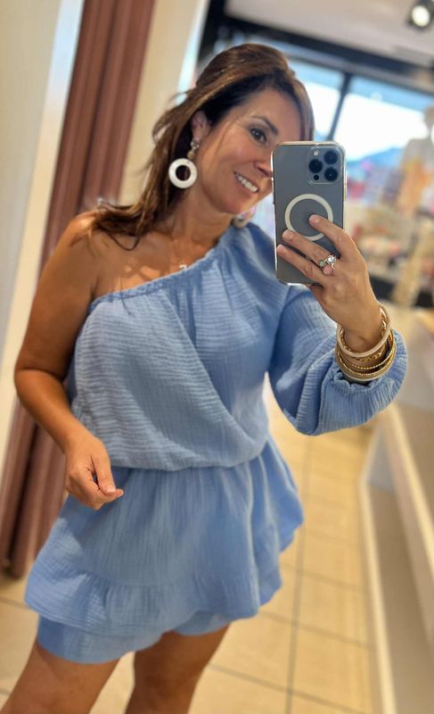 Jumpsuit met 1 mouw verkrijgbaar in zeven verschillende kleuren