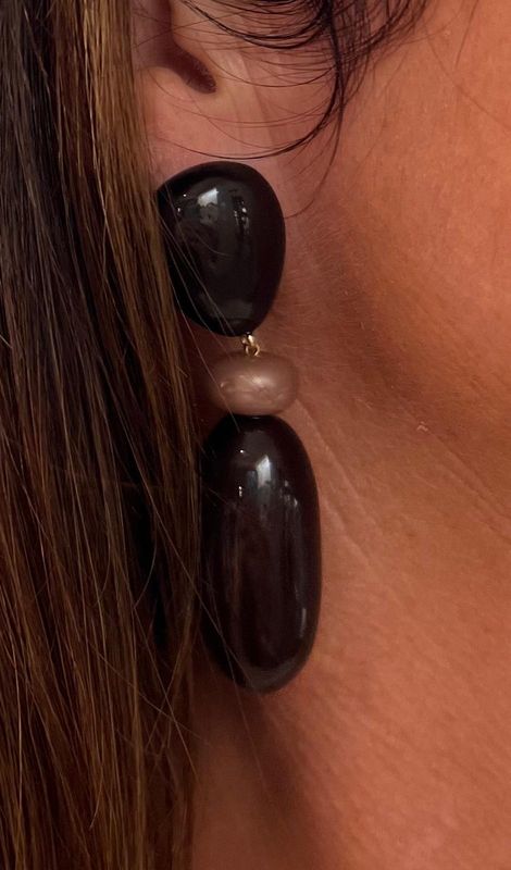 Chocobruine oorbellen