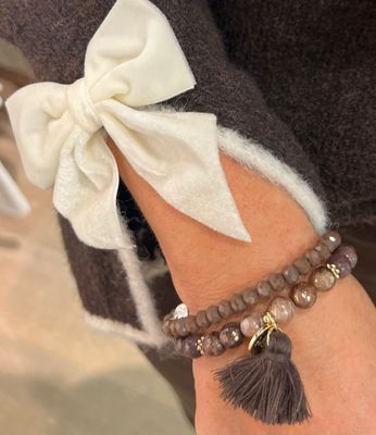 Set van twee armbaden in het chocobruin