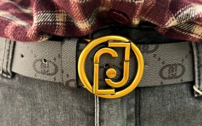 Grijze riem met gouden beugel van Liu Jo