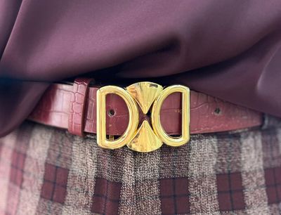 Bordeaux riem met gouden beugel