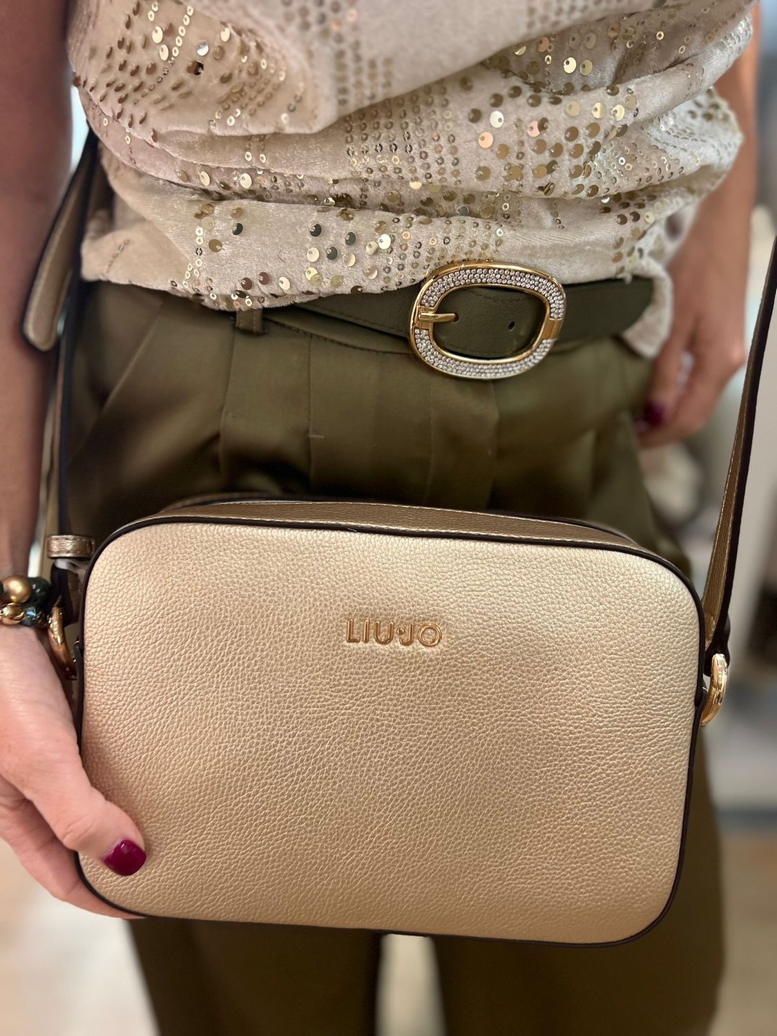 Goudkleurige handtas van Liu Jo