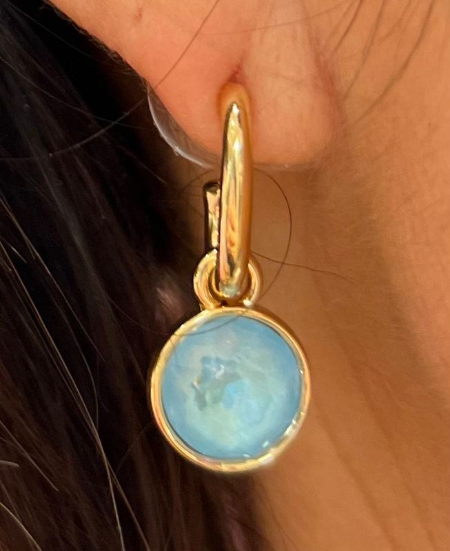 Oorbellen met mooie steen