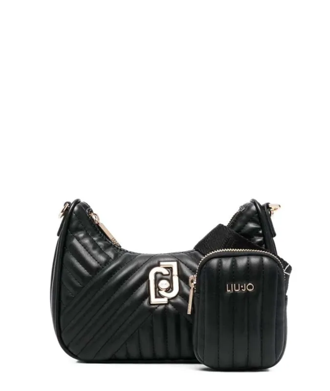 Crossbody handtas Liu-Jo in het zwart met goudkleurige ketting