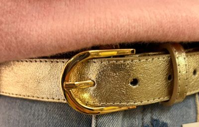 Riem in het goudkleur in leder