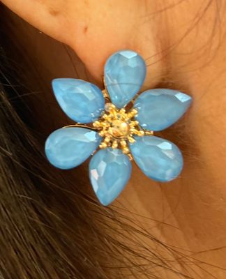 Oorbellen in het mooie blauw