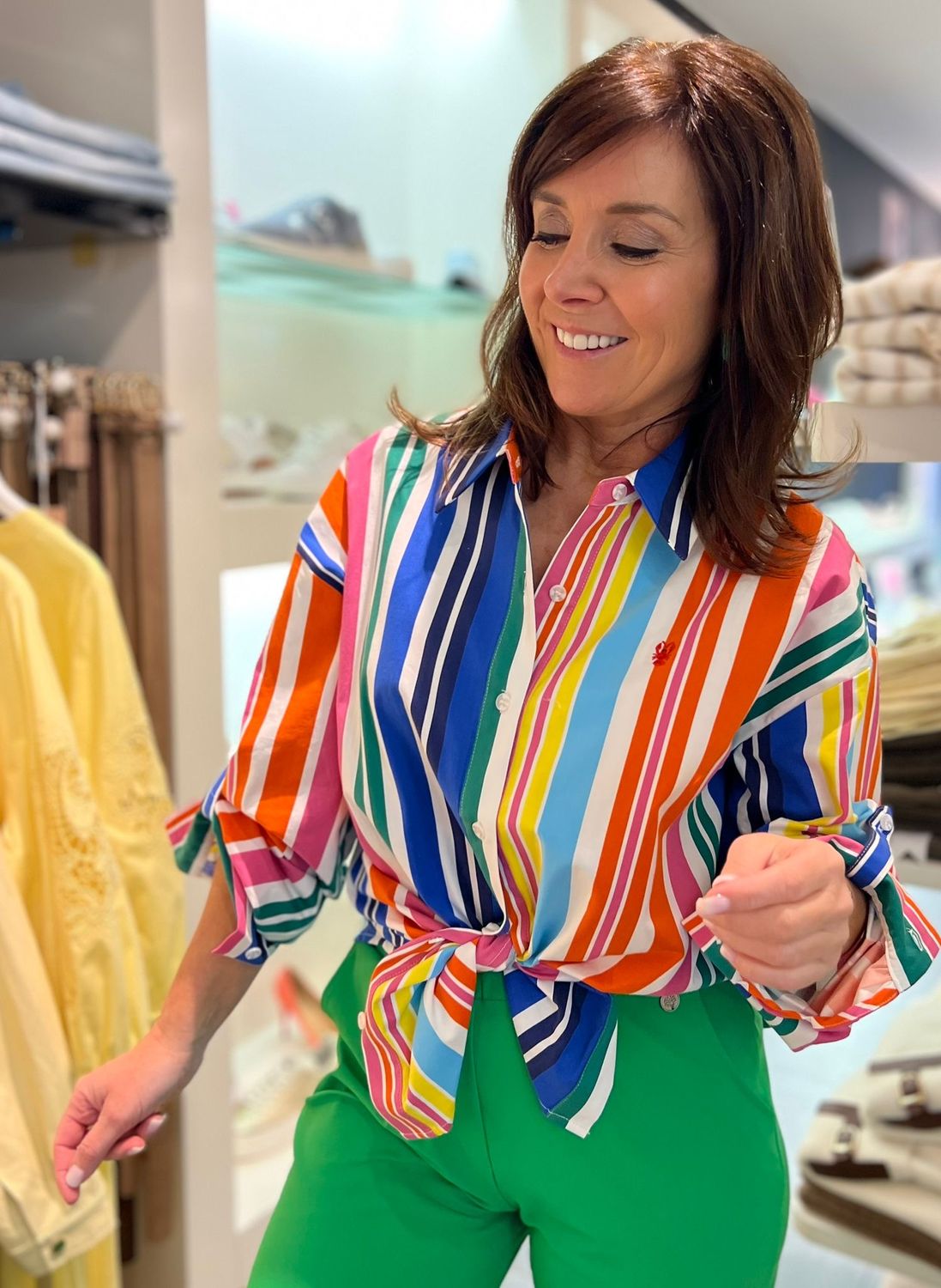 Kleurrijke blouse met strepen Kleurrijke blouse met strepen