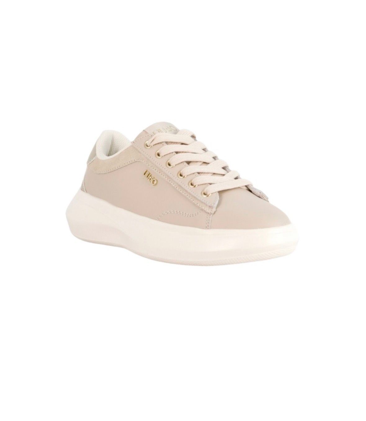 Sneakers van Liu Jo in het beige met goudkleurige afwerking