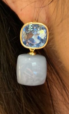 Oorbellen in het jeansblauw