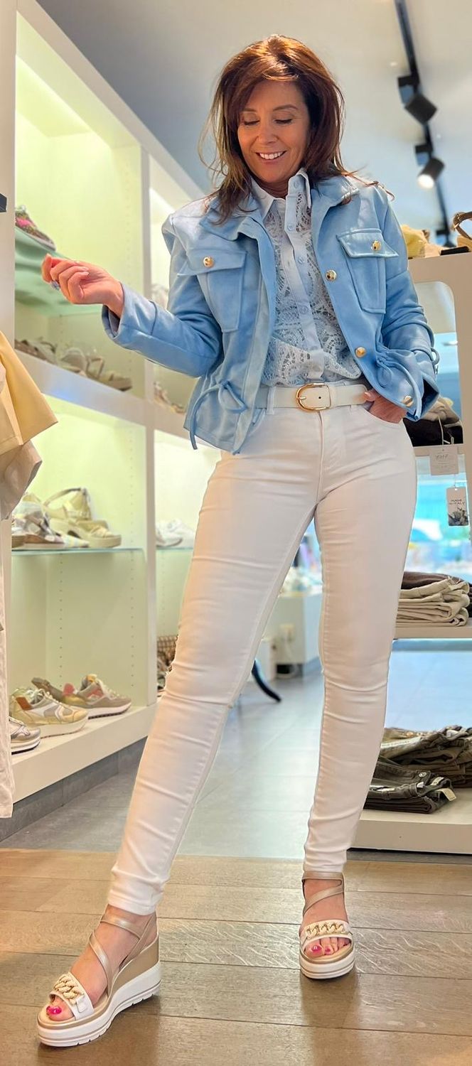 Witte skinny jeans