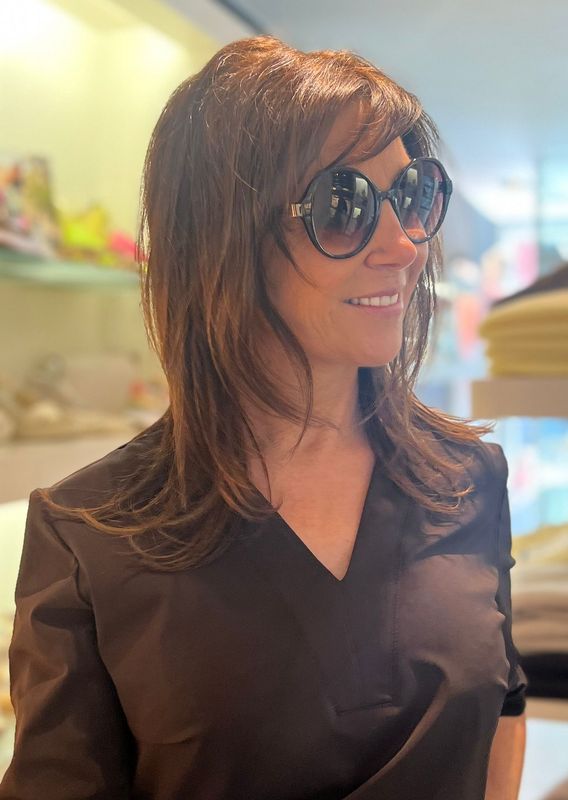 Prachtige zonnebril met bruine glazen