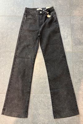 Donkergrijze/ zwarte jeansbroek