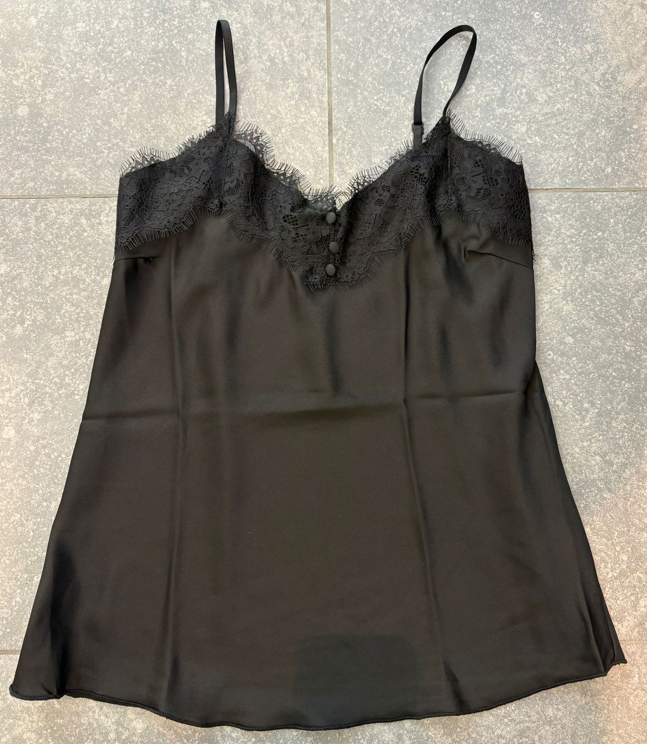 Zwarte top met kant Zwarte top met kant