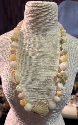 Ketting in bohemian stijl met schelpjes