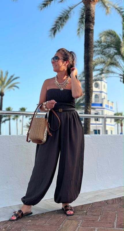 Jumpsuit in het chocobruin