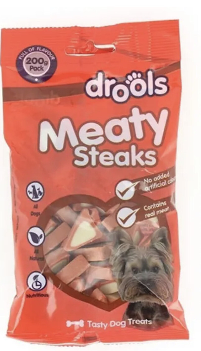 Drools Meaty Steaks 200g
