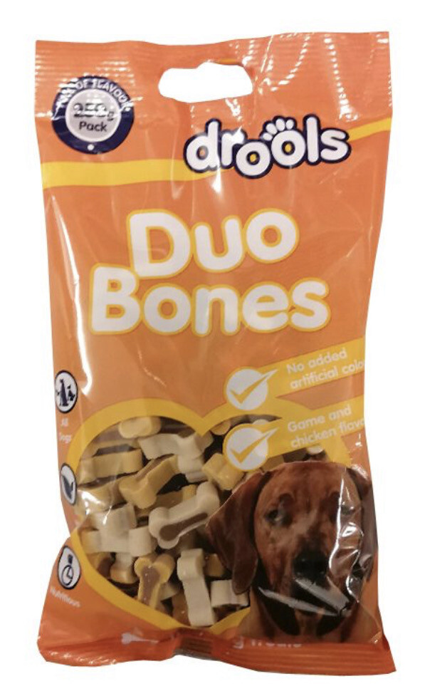 Drools Duo Bones Mix Game & Chicken 250g BBE 10/24