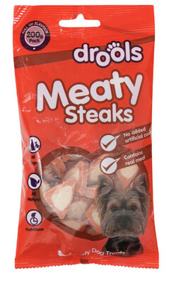 Drools Meaty Steaks 200g