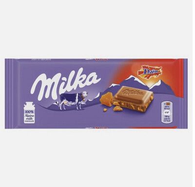 Milka Daim/ Hazelnut 100g 2 For £1.50