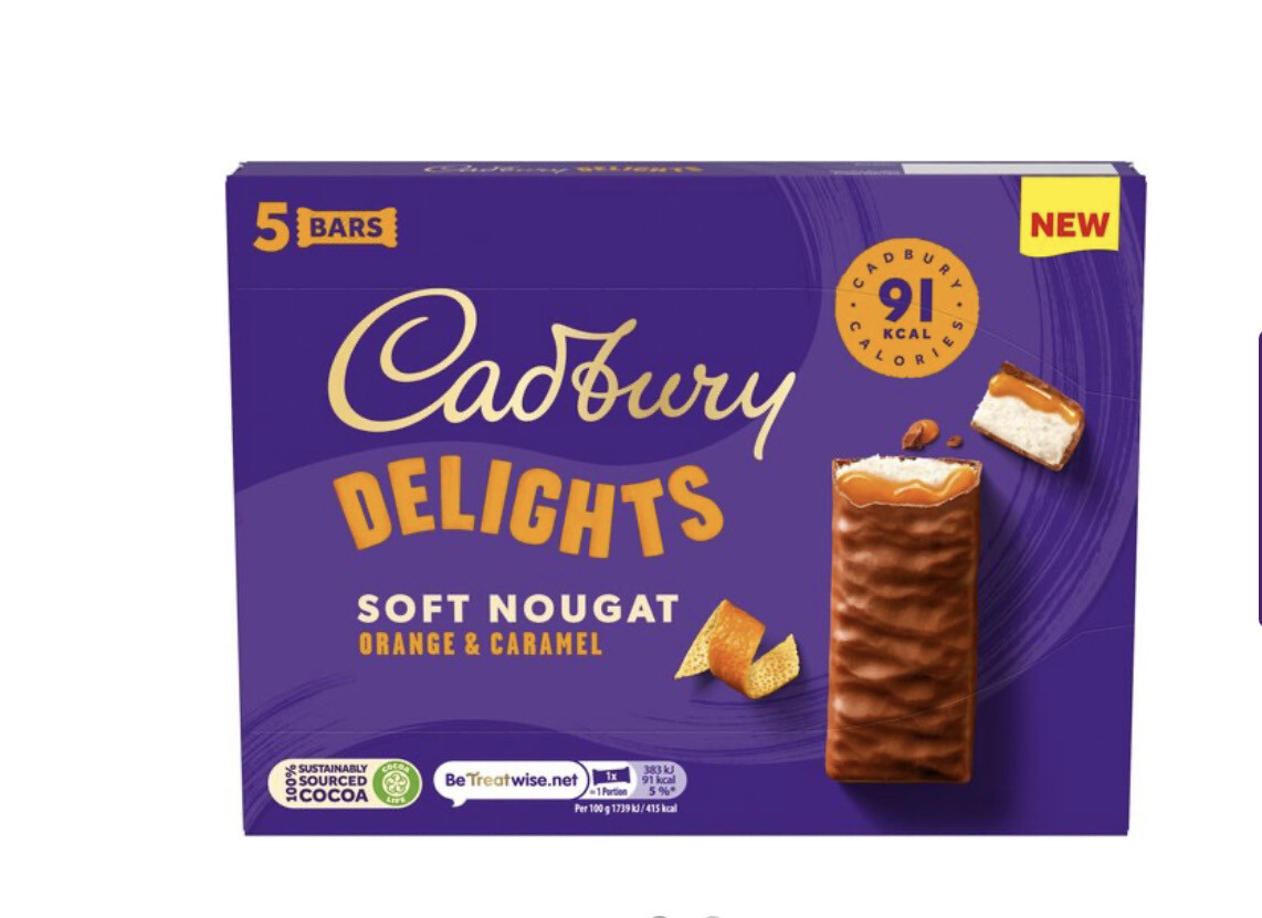 Cadbury Delights Orange 5pk BBE-02/01/24