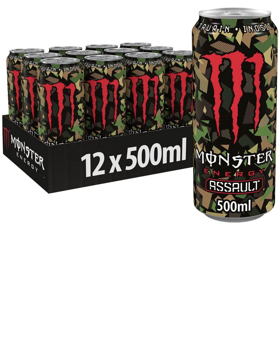 Monster Assault 12x500ml PM£1.49 BBE-25/01/24