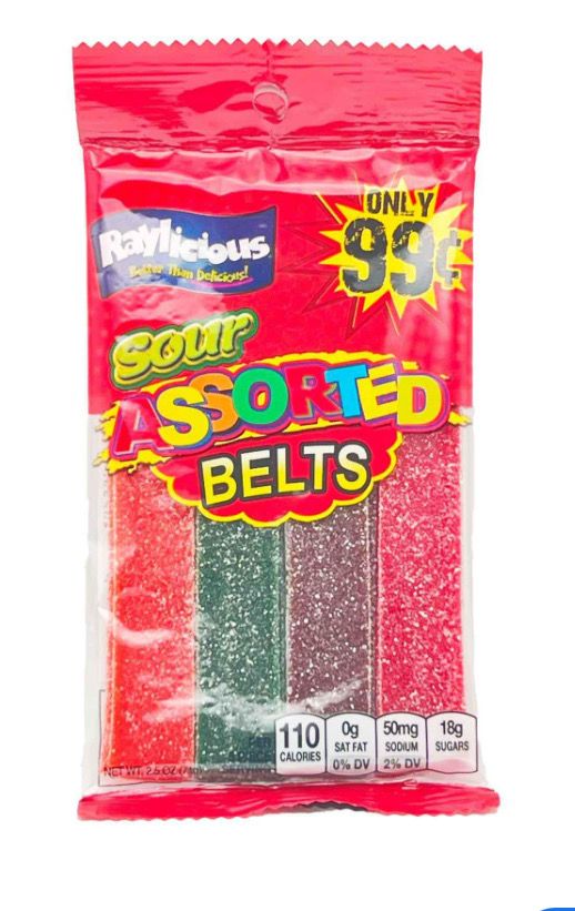 3 For £1 Raylicious Sour Assorted Belts BBE 04/26