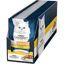 Gourmet Perle Wet Cat Food Mini Fillets with chicken 26 Pack 01/25