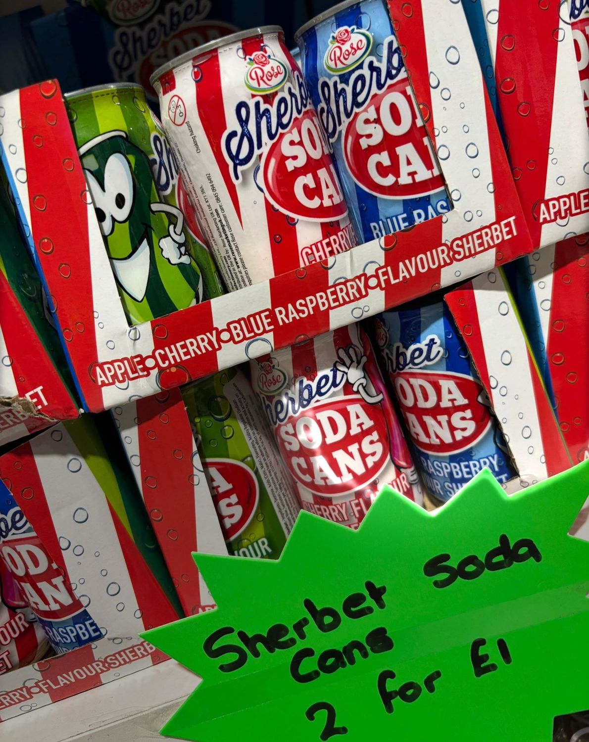 2 For £1 Sherbet Soda Cans 35g 03/25