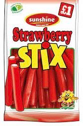 Sunshine Strawberry Stix 2 For £1.50 12/25 Sunshine Strawberry Stix 2 For £1.50 12/25