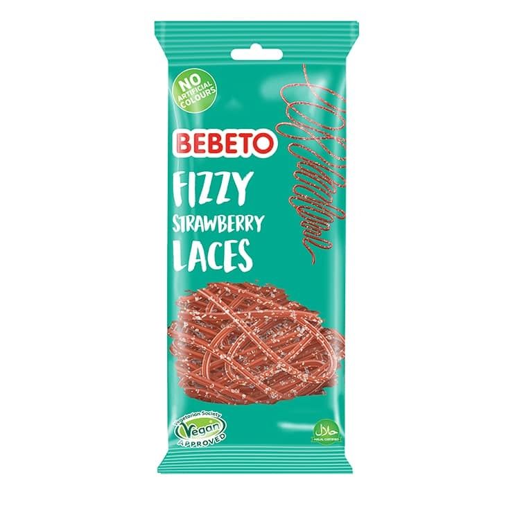 Bebeto Fizzy Strawberry Laces 2 for £1