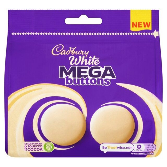 Cadbury White Mega Buttons 192g 06/25