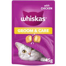 2 For £1 Whiskas Groom &amp; Care 45g 02/07/25