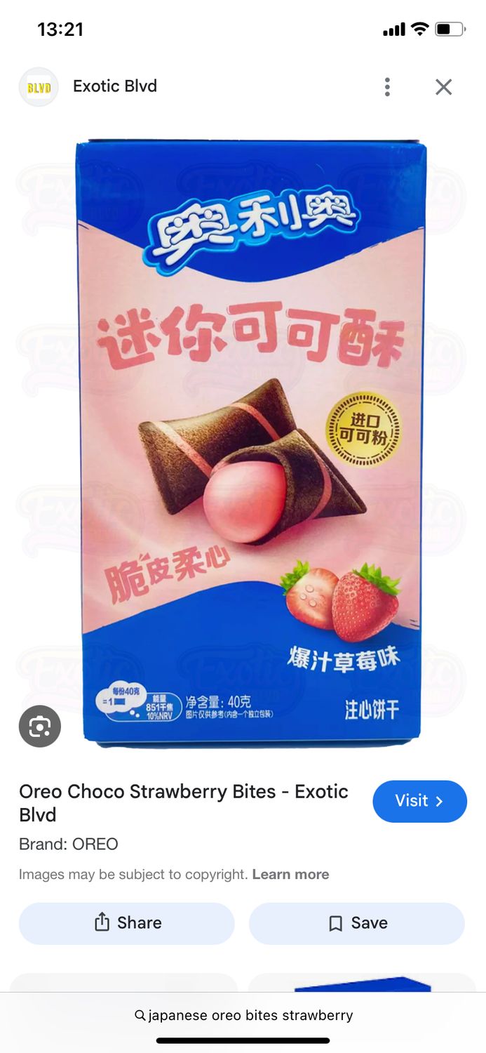 Japanese Strawberry Oreo Bites