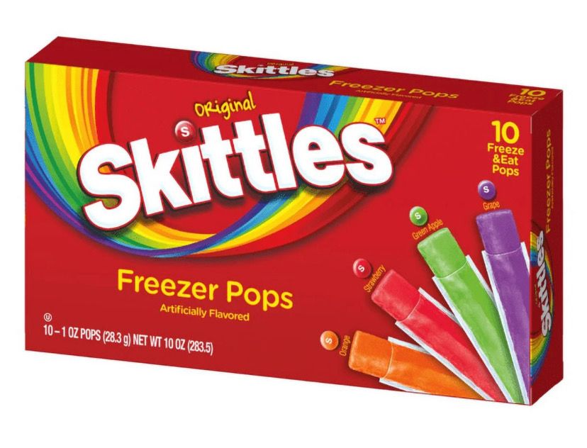 Original Skittles Freezer Pops BBE 06/25