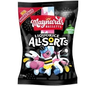 Maynard Bassett Liquorice Allsorts 350g 11/25 Maynard Bassett Liquorice Allsorts 350g 11/25
