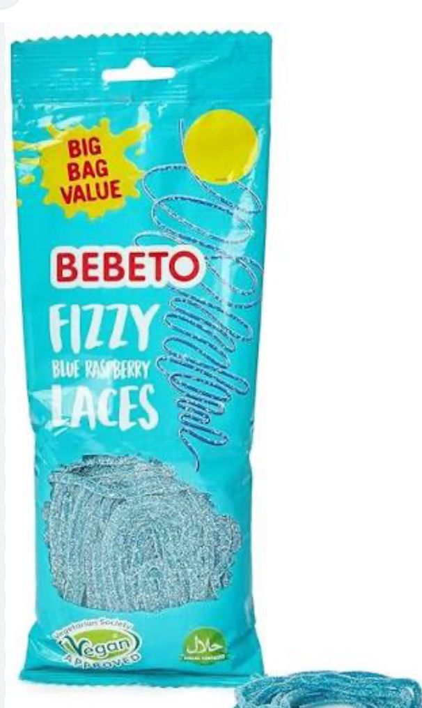 2 For £1 Bebeto Fizzy Blue Raspberry Laces 2 For £1 Bebeto Fizzy Blue Raspberry Laces