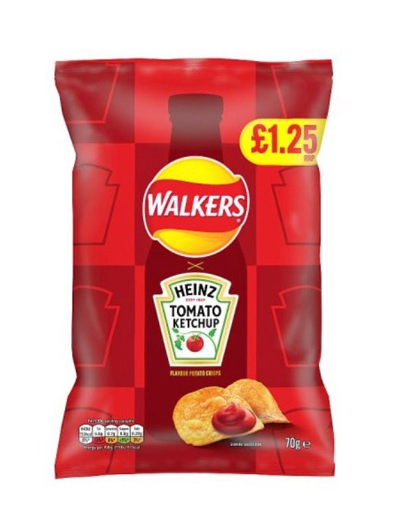 2 For £1.50 Walkers Heinz Tomato Ketchup BBE 09/25 2 For £1.50 Walkers Heinz Tomato Ketchup BBE 09/25