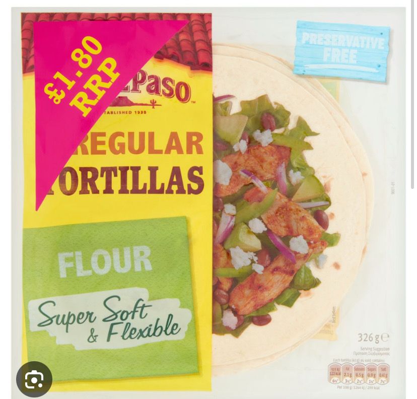 2 For £1.50 Ol Del Paso Regular Tortillas