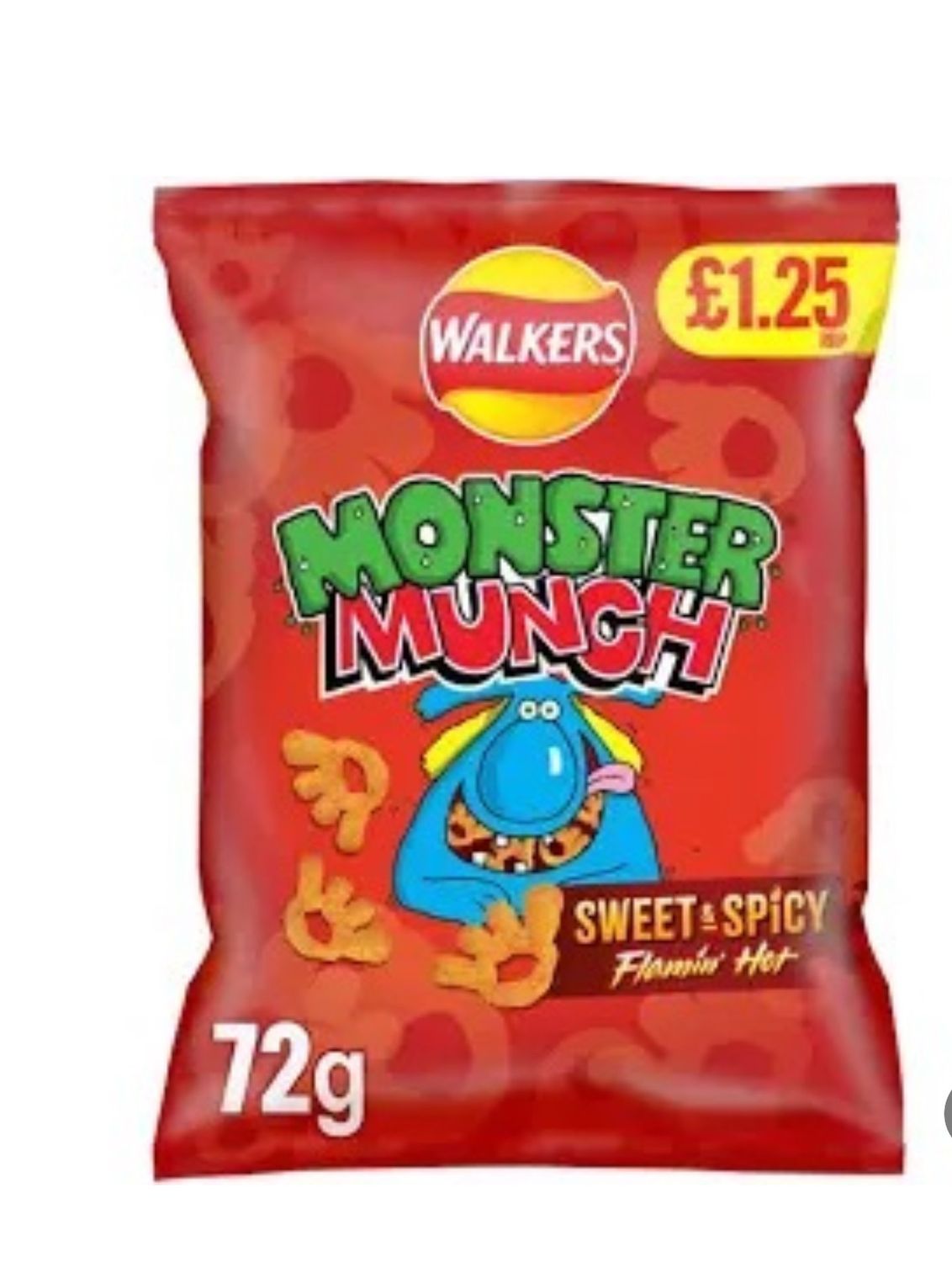 Monster Munch Giant Sweet/Spicy PM 72g 10/25 2 For £1.50
