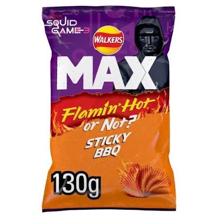 Walkers Max F/Hot/Sticky/BBQ 12x130g 10/25