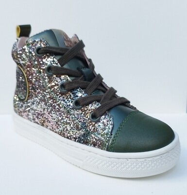 Acebos hoge schoen glitter/groen