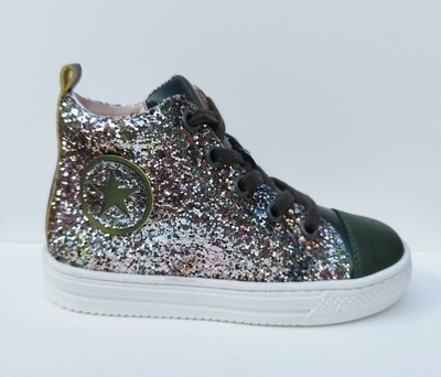 Acebos hoge schoen glitter/groen