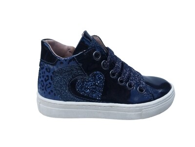 CB Hoge schoen Lak donkerblauw